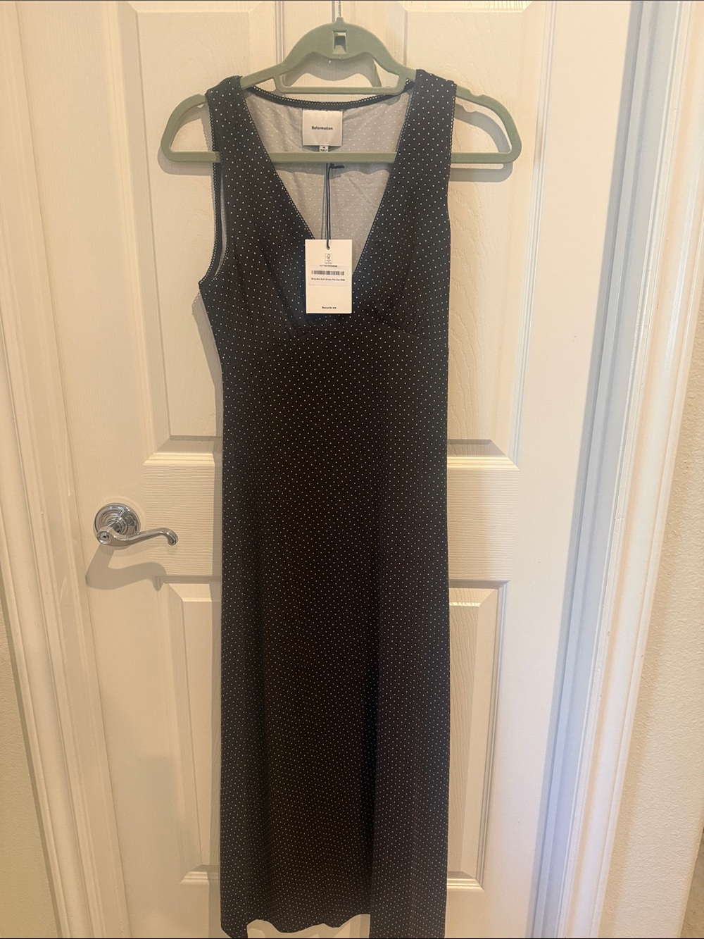 NWT Reformation Brayden Pin Dot Knit Midi Dress - M - Picture 7 of 7